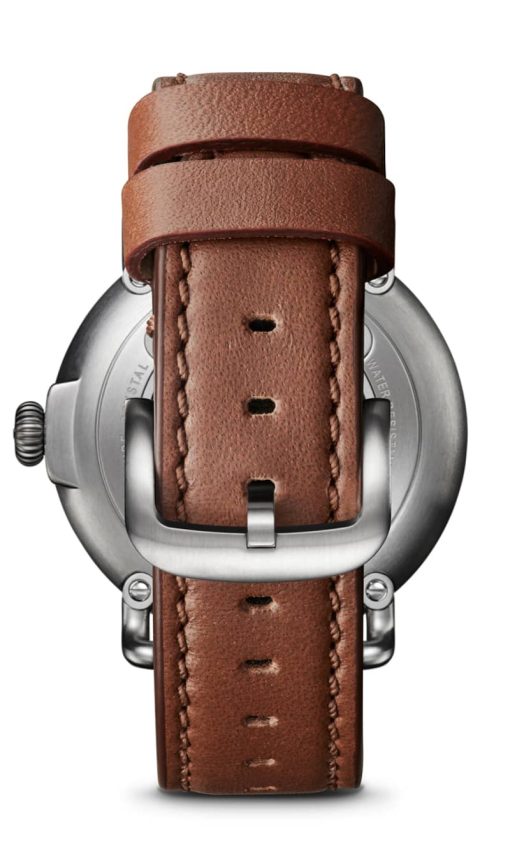 Shinola The Runwell Gunmetal Sandblast Sunray Dial Leather Watch, 41mm - Image 5