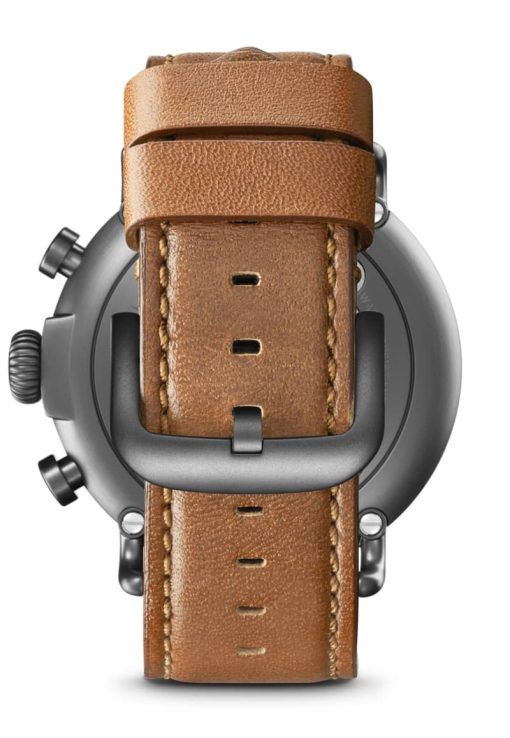 Shinola The Runwell Chrono Green Dial Tan Leather Strap Watch, 47mm - Image 5