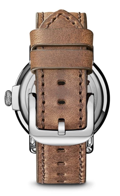 Shinola The Runwell Automatic Matte Black Dial Leather Watch, 39.5mm - Image 5