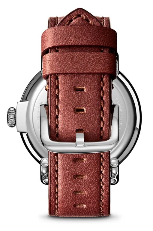 Shinola The Runwell Automatic Midnight Blue Dial Cognac Leather Watch, 45mm - Image 5