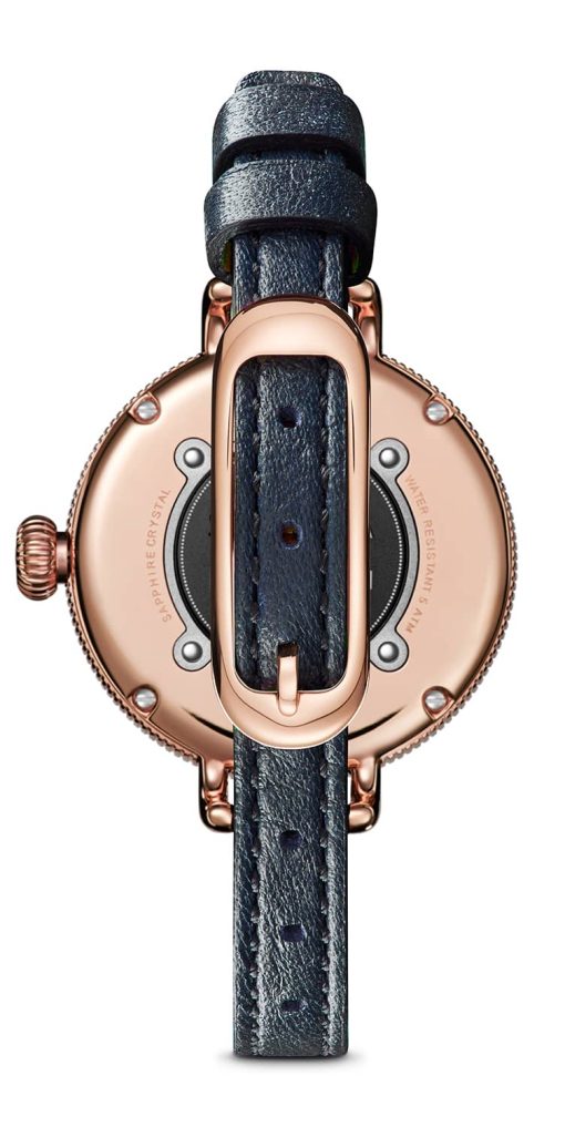 Shinola The Birdy 34mm White Dial Rose Gold Womens Watch - Image 5