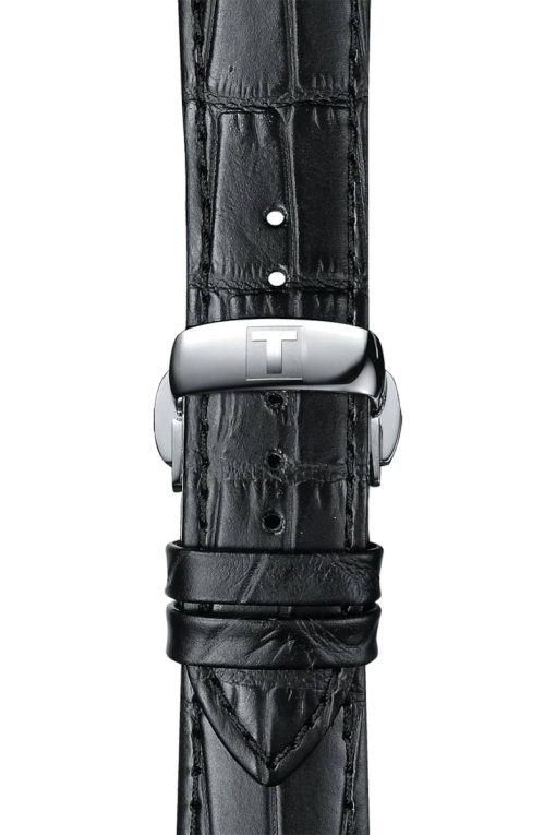 Tissot Chemin Des Tourelles Powermatic 80 Black Dial & Black Leather Watch, 42mm - Image 5