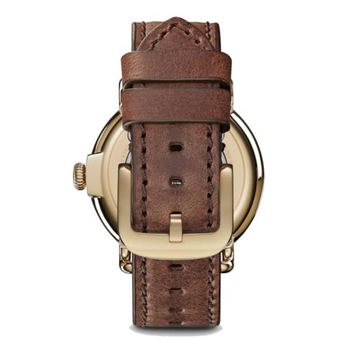 Shinola The Runwell Ivory Dial British Tan Leather Watch, 41mm - Image 5