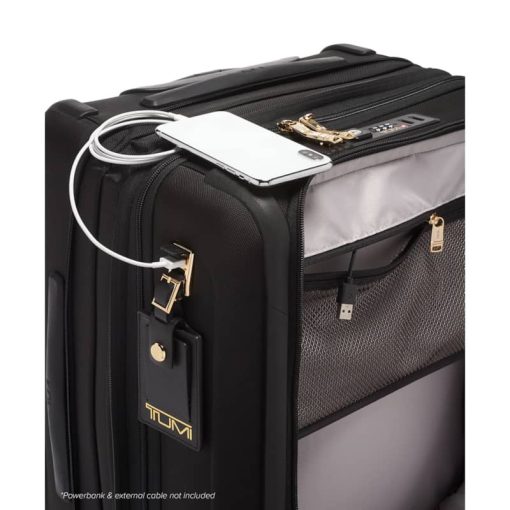 TUMI Alpha 3 Black/Gold Continental Dual Access 4 Wheeled Carry-On - Image 6