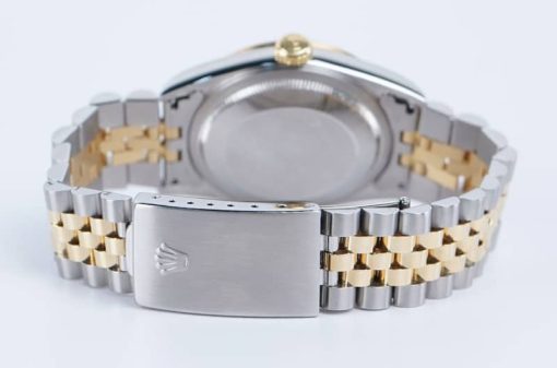 Rolex Pre-Owned Oyster Perpetual Datejust Two-Tone Black Dial Watch, 36mm - Image 6