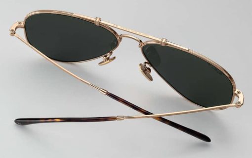 Ray-Ban RB8125M Aviator Titanium Gold Classic Sunglasses, 58mm - Image 6