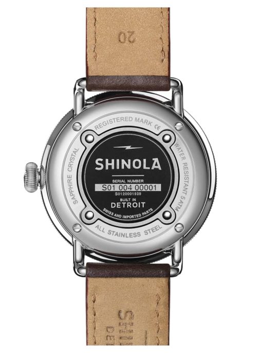 Shinola The Canfield Black Dial Leather Watch, 43mm - Image 6