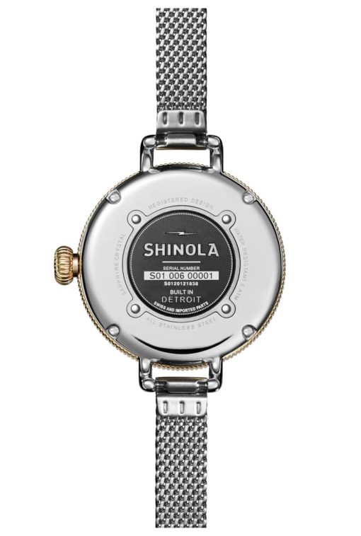 Shinola The Birdy 34mm Silver with Mesh Bracelet Womens Watch - Image 6