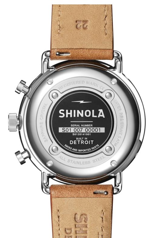 Shinola The Canfield Sport White Dial Bourbon Leather Watch, 45mm - Image 6