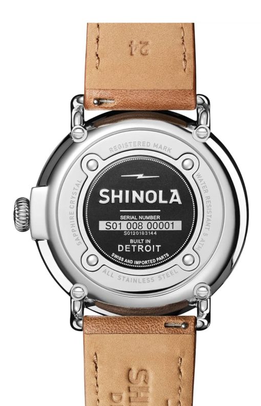 Shinola The Runwell 47mm Stone Blue Dial Stainless Steel Mens Watch - Image 6