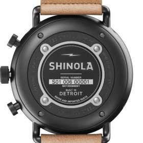 Shinola The Canfield Sport Gray Dial Natural Leather Strap Watch, 45mm - Image 6