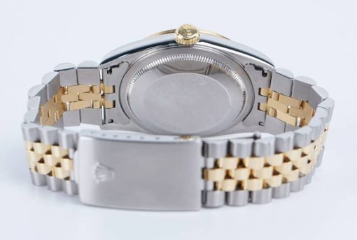 Rolex Pre-Owned Oyster Perpetual Datejust Two-Tone Black Dial Watch, 36mm - Image 7
