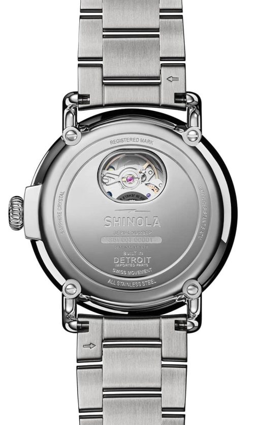 Shinola The Runwell Automatic Midnight Blue Dial Stainless Steel Watch, 39.5mm - Image 7