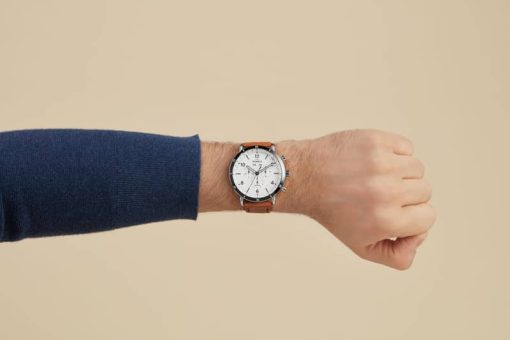 Shinola The Canfield Sport White Dial Bourbon Leather Watch, 45mm - Image 7