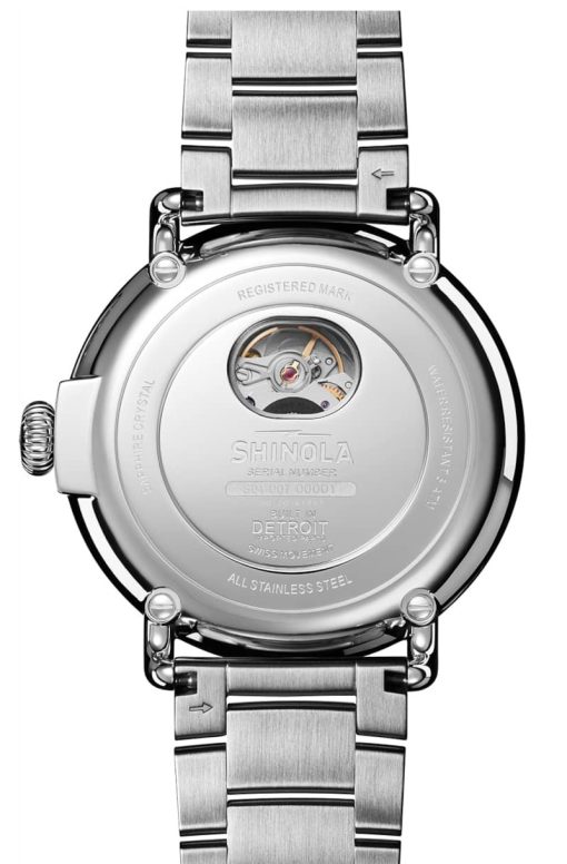 Shinola The Runwell Automatic Gunmetal Dial Stainless Steel Bracelet Watch, 45mm - Image 7