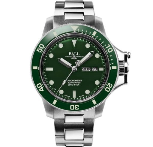 Ball Engineer Hydrocarbon Original Green Dial Stainless Steel Watch, 43mm