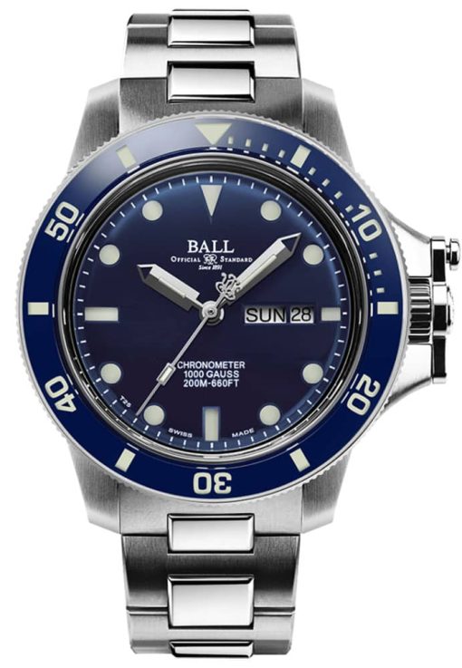 Ball Engineer Hydrocarbon Original Blue Dial Stainless Steel Bracelet Watch, 43mm