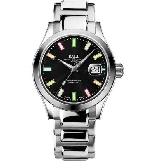 Ball Engineer III Marvelight Chronometer Caring Edition Black Dial Stainless Steel Watch, 40mm