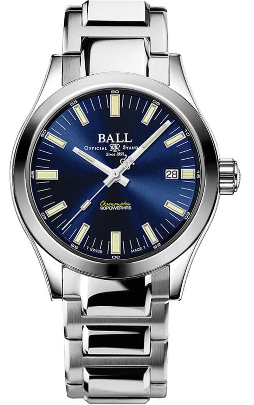 Ball Engineer M Marvelight Blue Dial Stainless Steel Bracelet Watch, 40mm