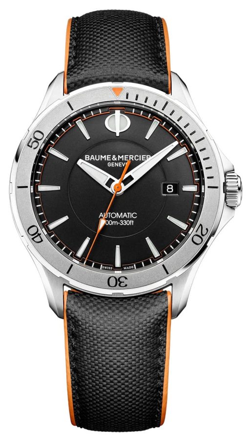 Baume & Mercier Clifton Club Automatic Black Opaline Dial & Sailcloth Watch, 42mm