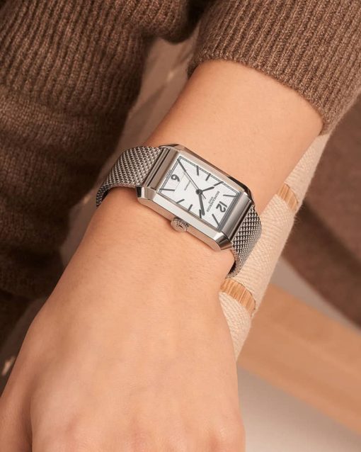 Baume & Mercier Hampton Automatic Silver Dial SS Mesh Watch, 43mm - Image 4
