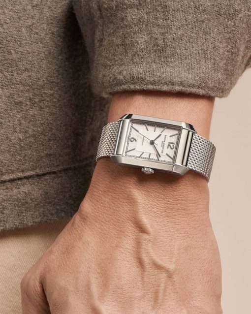 Baume & Mercier Hampton Automatic Silver Dial SS Mesh Watch, 43mm - Image 5