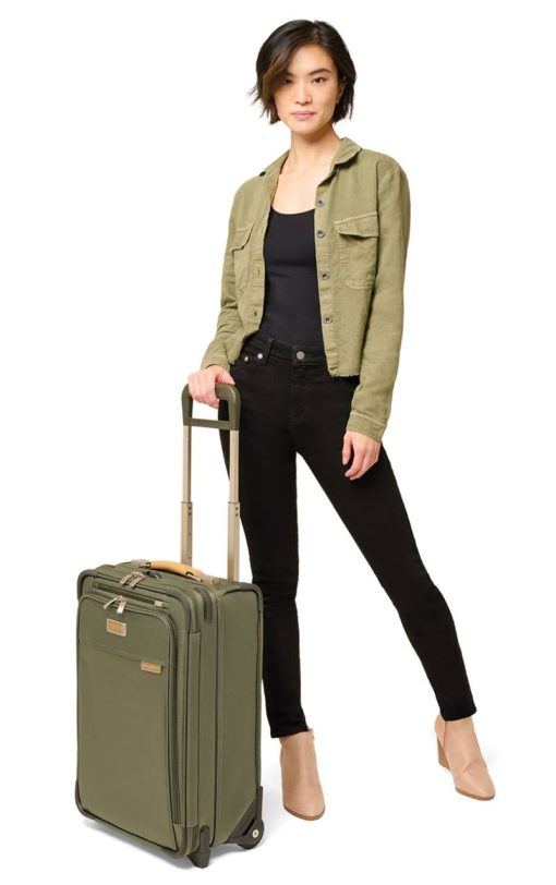 Briggs & Riley Baseline Olive Essential 2-Wheel Carry-On - Image 13