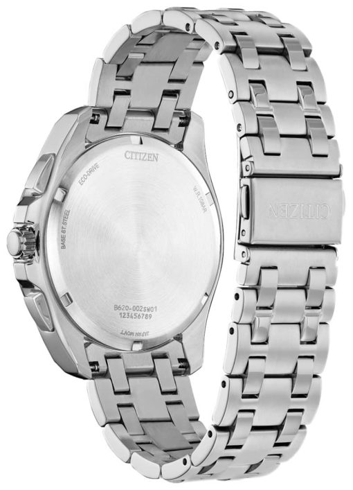 Citizen Eco-Drive Classics Chronograph Blue Dial Silver-Tone SS Bracelet Watch, 41mm - Image 3