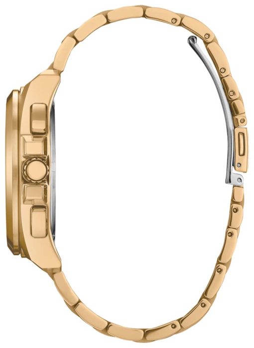 Citizen Eco-Drive Classics Chronograph Black Dial Gold-Tone SS Bracelet Watch, 41mm - Image 2