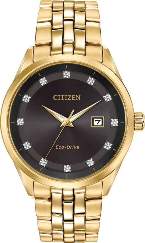 Citizen Eco-Drive Gold-Tone Diamond Corso Mens Watch
