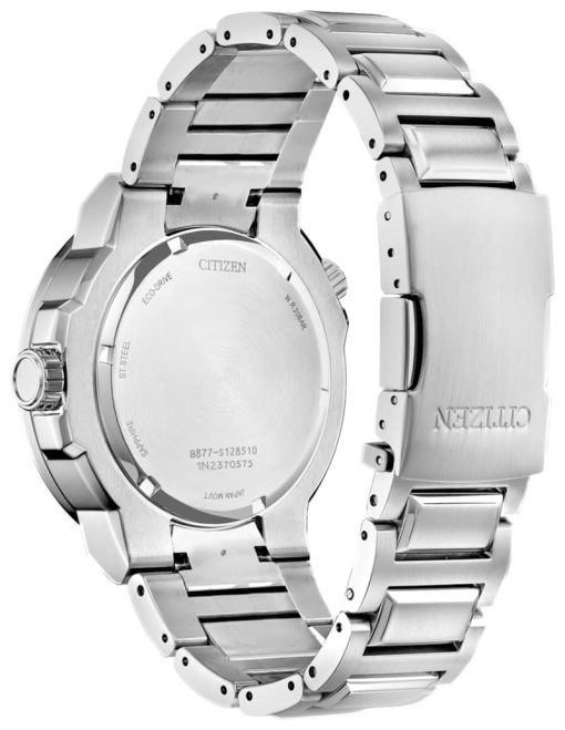 Citizen Eco-Drive Endeavor Black Dial Silver-Tone Stainless Steel Watch, 44mm - Image 3