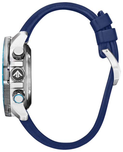 Citizen Eco-Drive Promaster Aqualand Chronograph Black Dial Blue Polyurethane Strap Watch, 50mm - Image 2