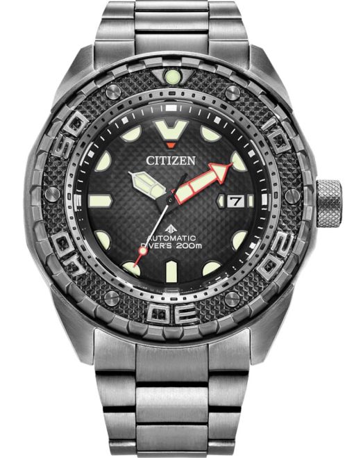 Citizen Promaster Dive Automatic Black Dial Silver-Tone Super Titanium Watch, 46mm