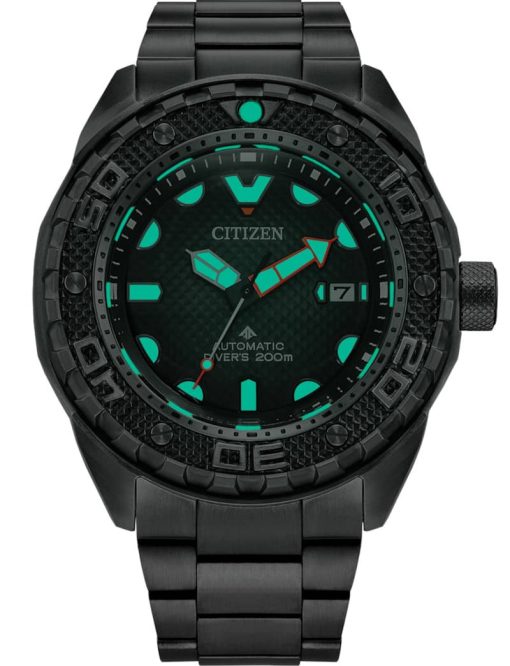 Citizen Promaster Dive Automatic Black Dial Silver-Tone Super Titanium Watch, 46mm - Image 3