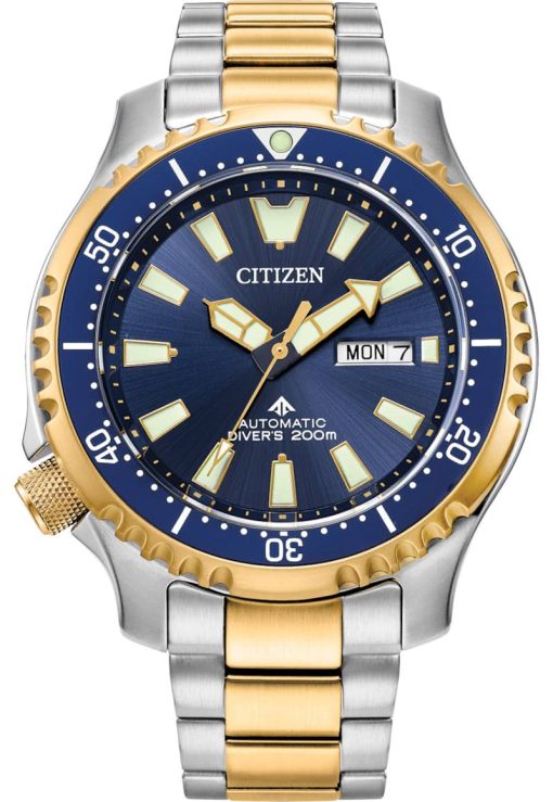 Citizen Promaster Dive Automatic Blue Dial Two-Tone Stainless Steel Watch, 44mm