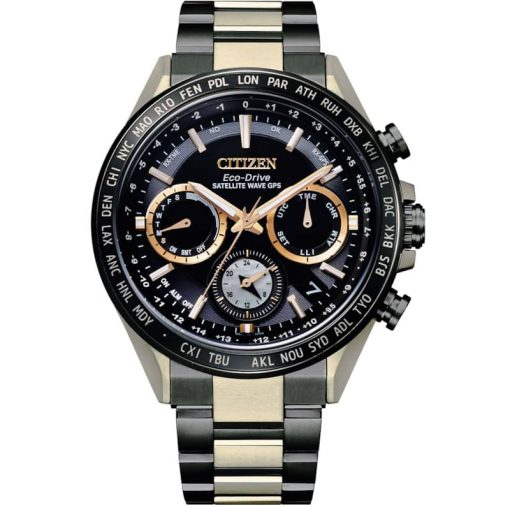 Citizen Super Titanium Hakuto-R Limited Edition Chrono Two-Tone Bracelet Watch, Black Dial, 44mm
