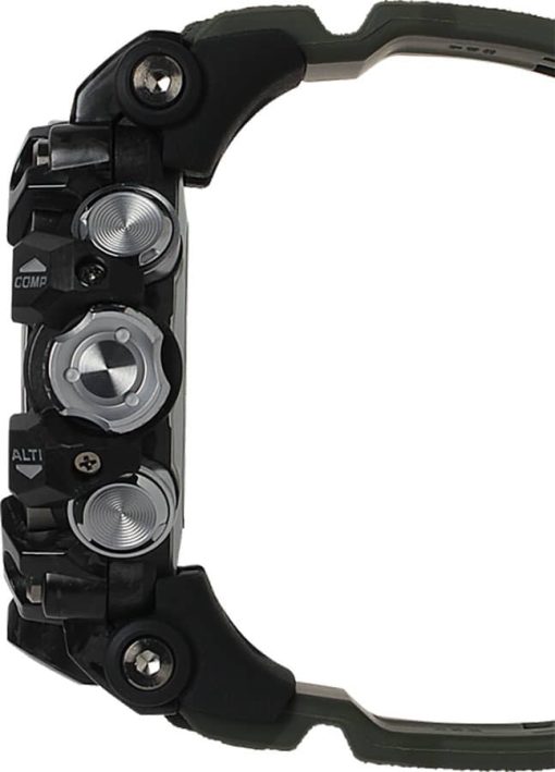 G-Shock Analog-Digital Mudmaster Gray Case w/ Red Accents Green Band Watch, 54mm - Image 4