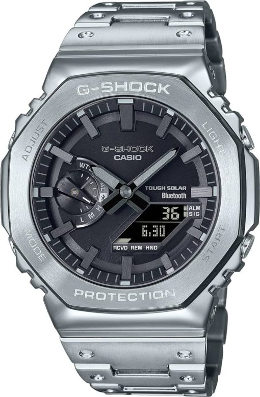 G-Shock Full Metal 2100 Series Silver Stainless Steel Watch, 44.4mm