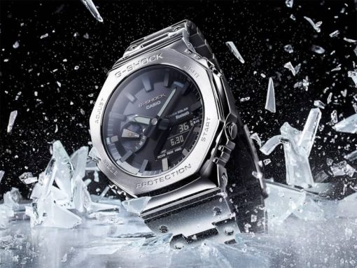 G-Shock Full Metal 2100 Series Silver Stainless Steel Watch, 44.4mm - Image 11