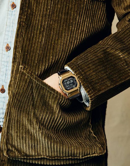 G-Shock Limited Edition Gold Ion Plated Titanium Watch, Multicolor Band, 43.2mm - Image 5