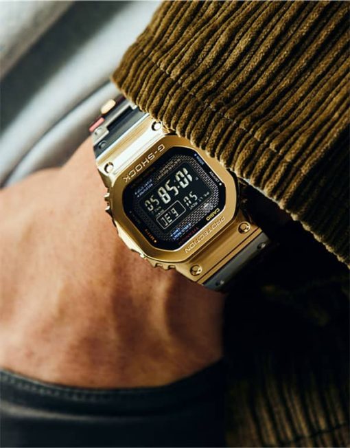 G-Shock Limited Edition Gold Ion Plated Titanium Watch, Multicolor Band, 43.2mm - Image 6