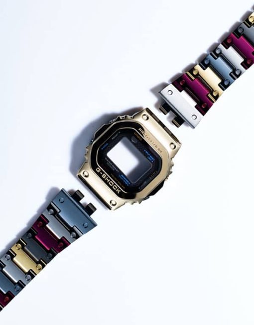G-Shock Limited Edition Gold Ion Plated Titanium Watch, Multicolor Band, 43.2mm - Image 7