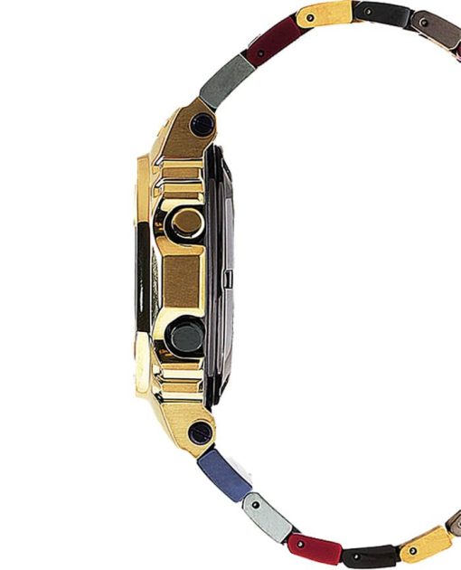 G-Shock Limited Edition Gold Ion Plated Titanium Watch, Multicolor Band, 43.2mm - Image 3