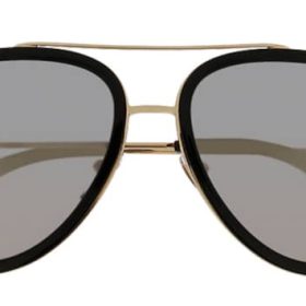 Gucci Aviator Black Sunglasses, Gold Flash Lenses, 57mm - Image 2