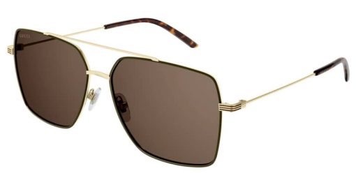 Gucci GG1053SK Caravan Sunglasses, Gold Frames, 61mm