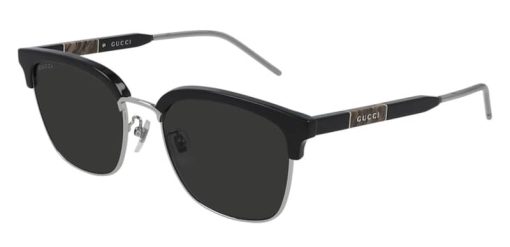 Gucci GG0846SK Clubmaster Sunglasses, Black Frames, 55mm