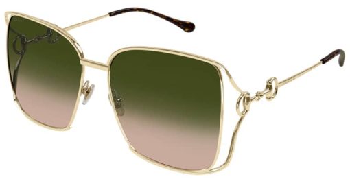 Gucci GG1020S Oversized Square Sunglasses w/ Green Gradient Lenses, 61mm