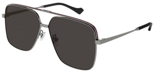 Gucci GG1099SA Pilot Sunglasses w/ Ruthenium Frames, 61mm