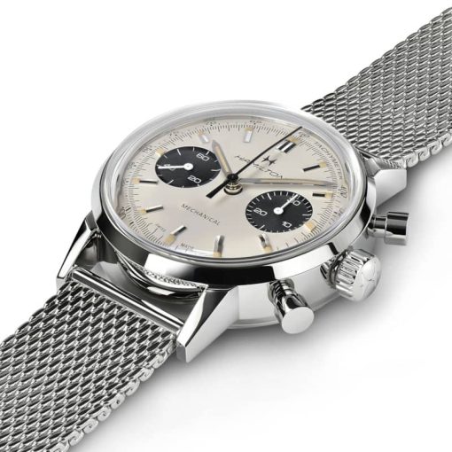 Hamilton American Classic Intra-Matic Chronograph H White Dial Stainless Steel Watch, 40mm - Image 2