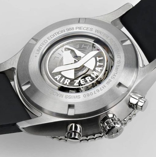 Hamilton Khaki Aviation Converter Air Zermatt Limited Edition Auto Chrono Black Dial & Strap Watch, 44mm - Image 6